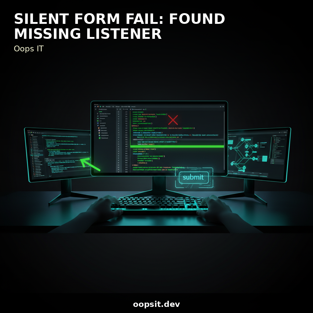 Silent Form Fail: Finding My Missing Submit Listener